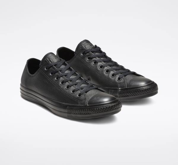 Trampki Niskie Converse Chuck Taylor All Star Skórzane Czarne | CV-604JXO