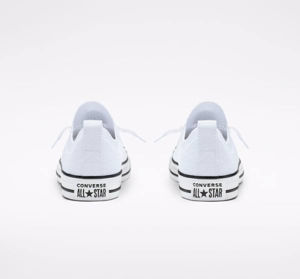 Trampki Niskie Converse Chuck Taylor All Star Shoreline Knit Slip Białe Czarne Białe | CV-639YIS