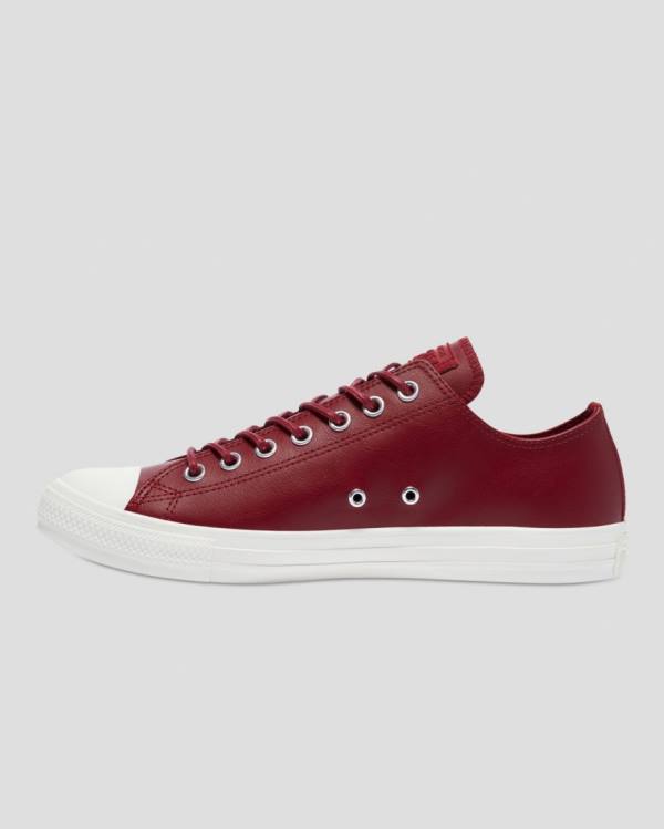 Trampki Niskie Converse Chuck Taylor All Star Seasonal Skórzane Bordowe | CV-672KPM