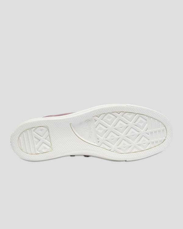 Trampki Niskie Converse Chuck Taylor All Star Seasonal Skórzane Bordowe | CV-672KPM