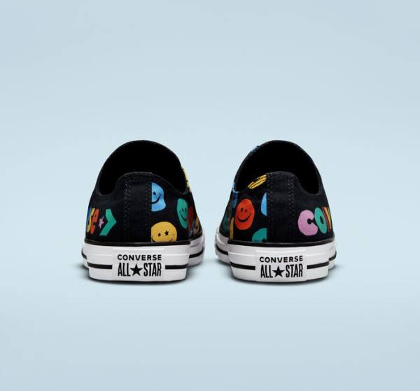 Trampki Niskie Converse Chuck Taylor All Star Happy Faces Czarne | CV-675XLS