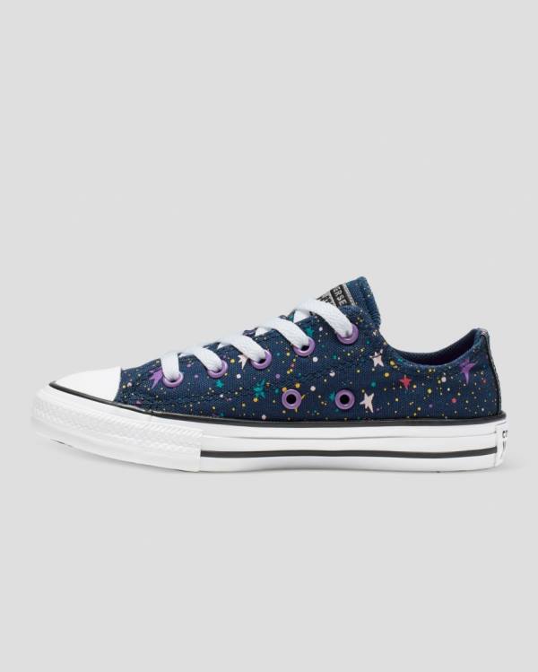 Trampki Niskie Converse Chuck Taylor All Star Star Print Niebieskie Różowe | CV-719XTN