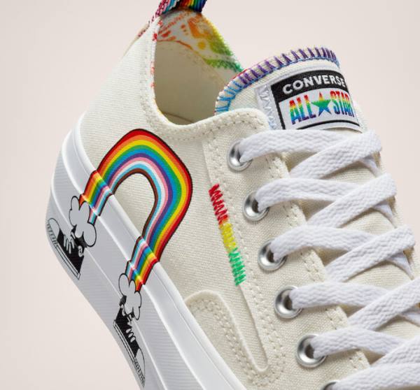 Trampki Niskie Converse Chuck Taylor All Star Lift Platformie Pride Czerwone | CV-753THI