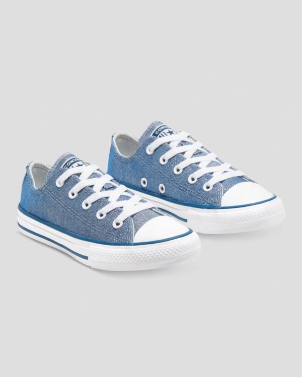 Trampki Niskie Converse Chuck Taylor All Star Glitter Tekstylne Niebieskie | CV-795VXM