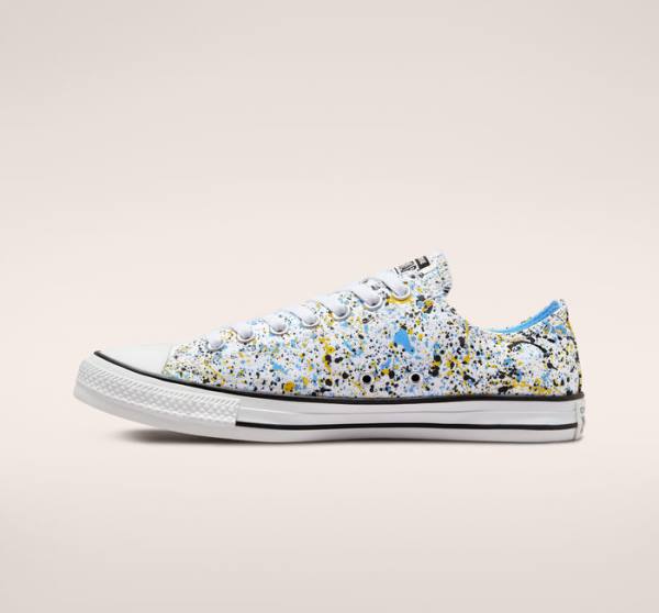 Trampki Niskie Converse Chuck Taylor All Star Archive Paint Splatter Białe Niebieskie | CV-978NGC