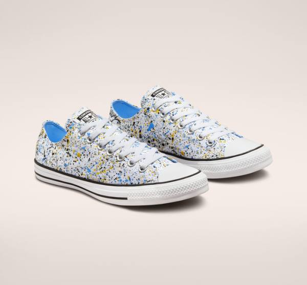 Trampki Niskie Converse Chuck Taylor All Star Archive Paint Splatter Białe Niebieskie | CV-978NGC