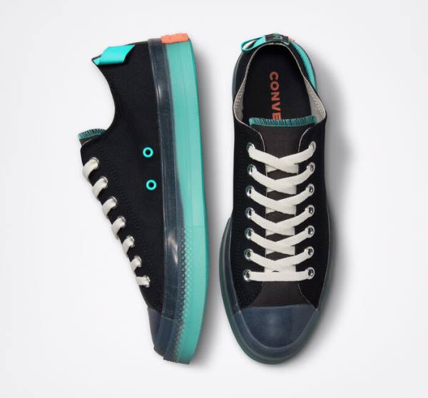 Trampki Niskie Converse Chuck Taylor All Star CX Stretch Płócienne Czarne Turkusowe | CV-986AMW