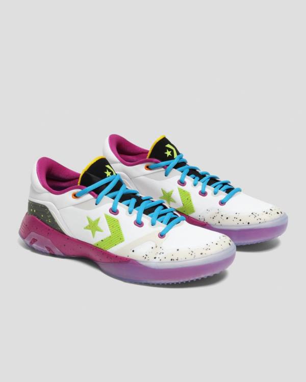 Trampki Niskie Converse G4 Graffiti Białe Różowe | CV-497BZN