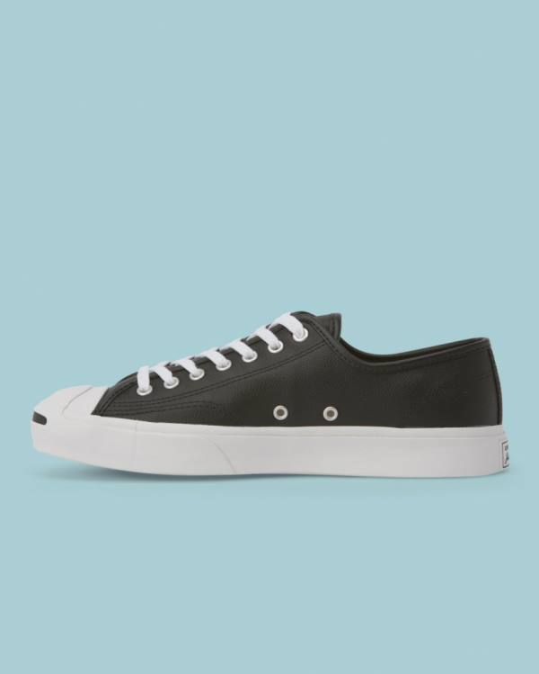 Trampki Niskie Converse Jack Purcell Foundational Skórzane Czarne | CV-813ASC