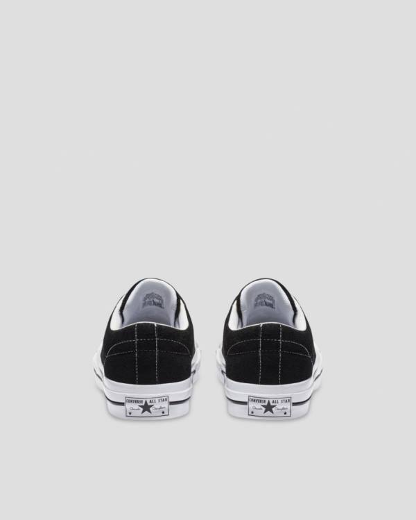 Trampki Niskie Converse One Star Premium Zamszowe Czarne | CV-983OUB