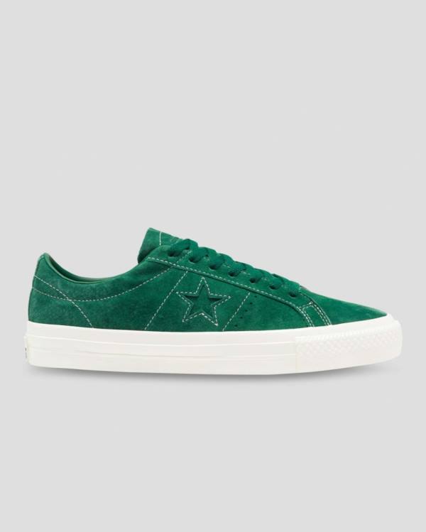 Trampki Niskie Converse One Star Pro Pigskin Zamszowe Zielone | CV-568KDP