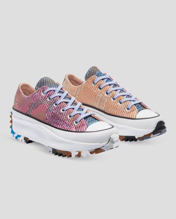 Trampki Niskie Converse Run Star Hike Knit Print Pomarańczowe Różowe | CV-395IBX