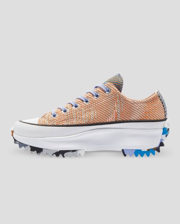 Trampki Niskie Converse Run Star Hike Knit Print Pomarańczowe Różowe | CV-395IBX