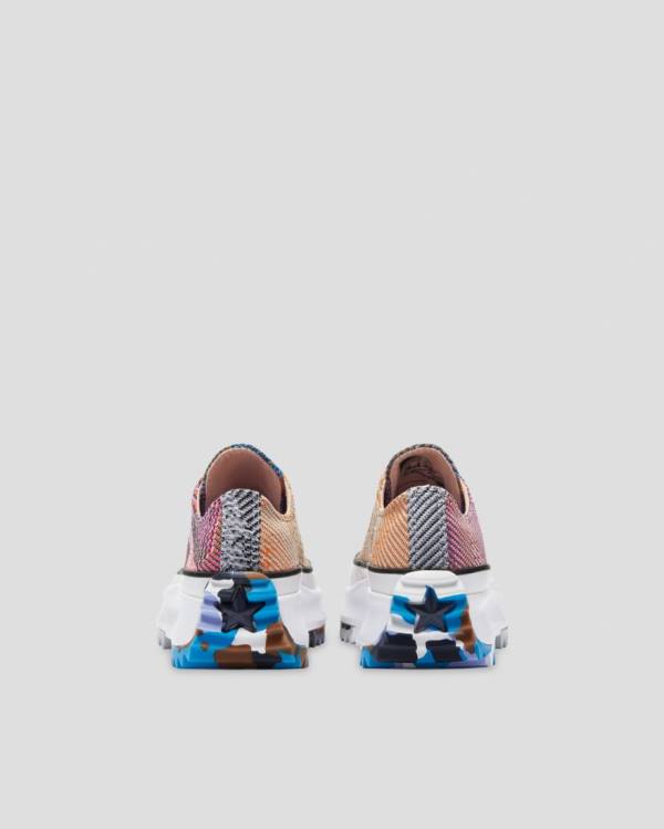 Trampki Niskie Converse Run Star Hike Knit Print Pomarańczowe Różowe | CV-395IBX