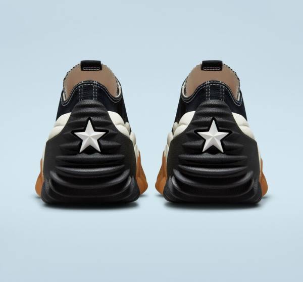 Trampki Niskie Converse Run Star Motion Platformie Czarne Białe | CV-890ODX