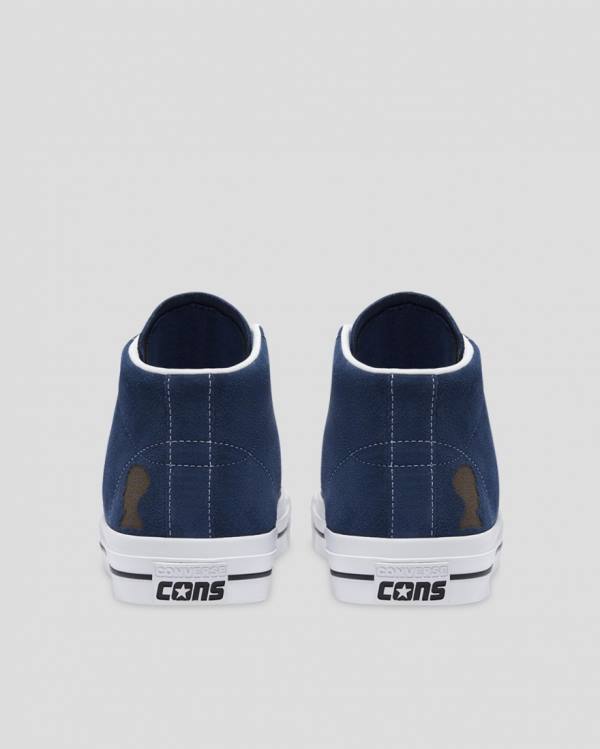 Trampki Wysokie Converse CONS One Star Pro Ben Raemers Foundation Niebieskie | CV-402YAQ