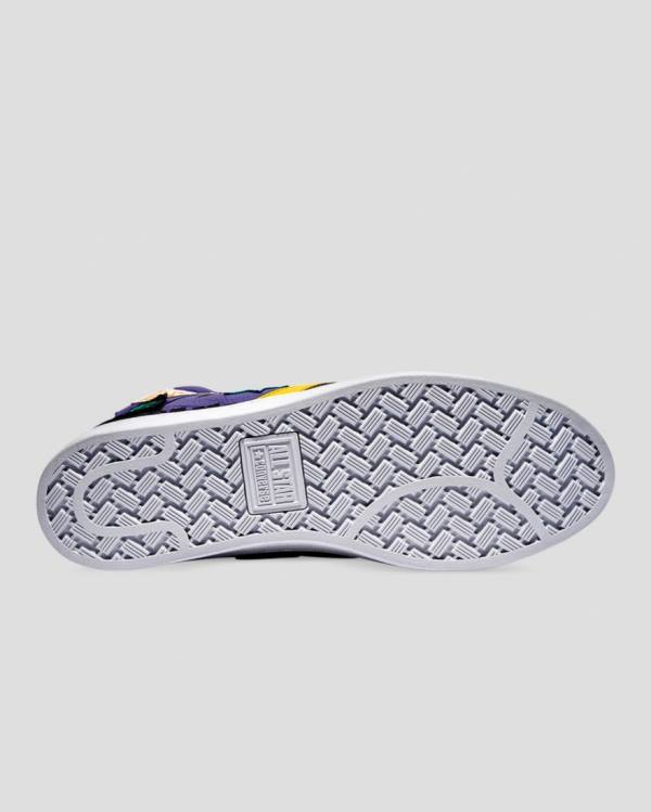 Trampki Wysokie Converse Chinatown Market Pro Skórzane Niebieskie Fioletowe | CV-519OEF