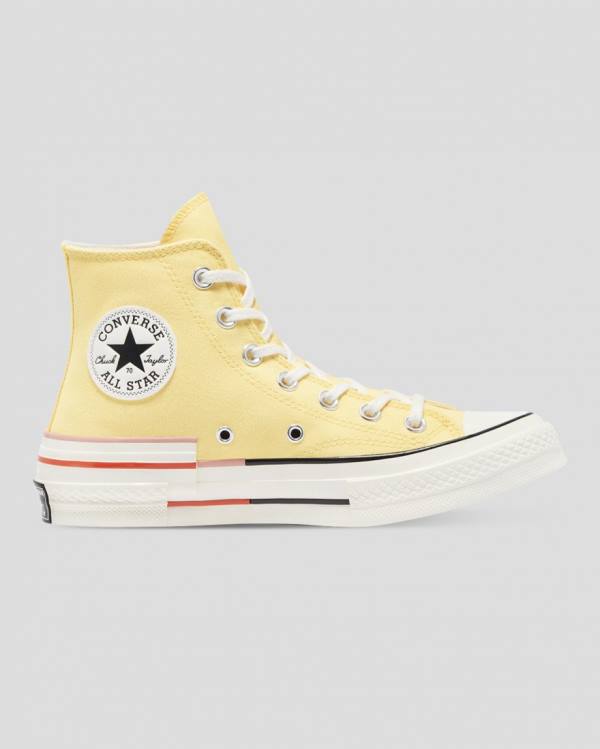 Trampki Wysokie Converse Chuck 70 Colour Block Żółte | CV-203QMZ