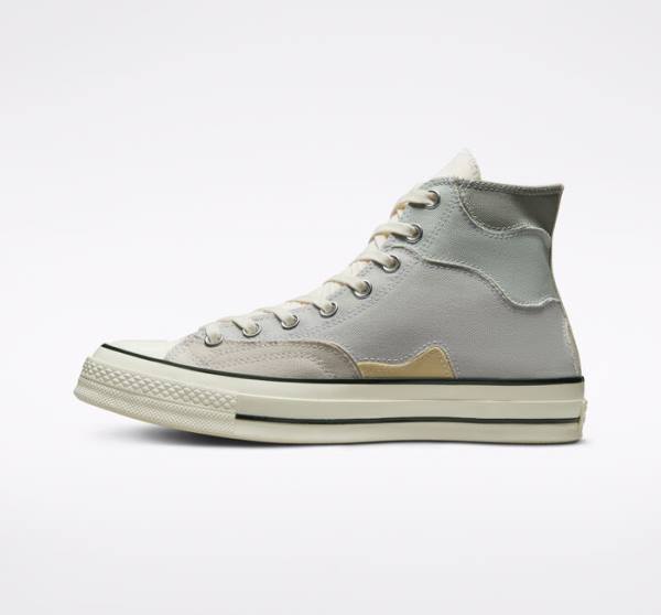 Trampki Wysokie Converse Chuck 70 Crafted Patchwork Brązowe Cytrynowy | CV-419LCB