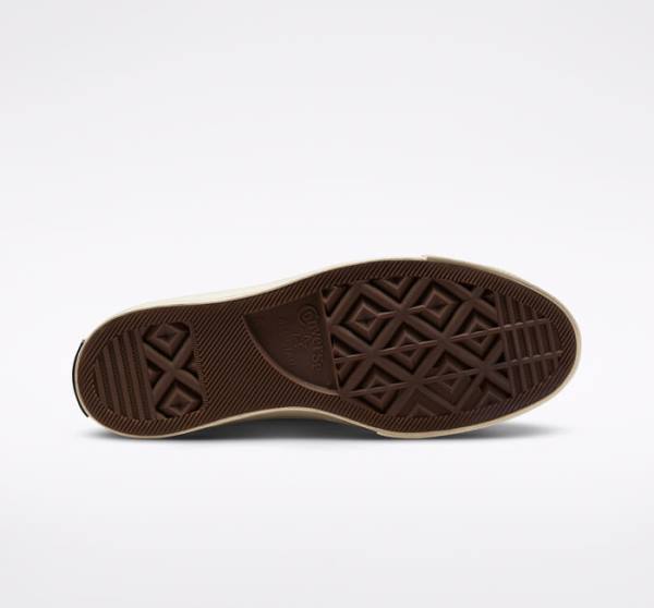 Trampki Wysokie Converse Chuck 70 Crafted Stripe Brązowe | CV-423PVC