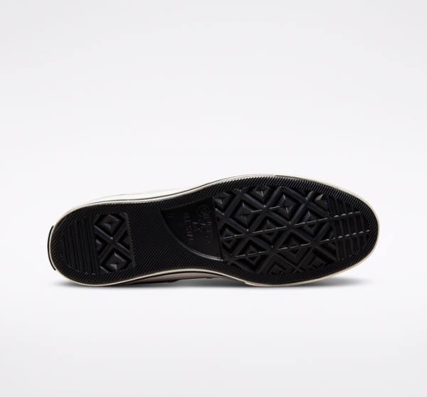 Trampki Wysokie Converse Chuck 70 Crafted Płócienne Białe Czarne | CV-548XJM