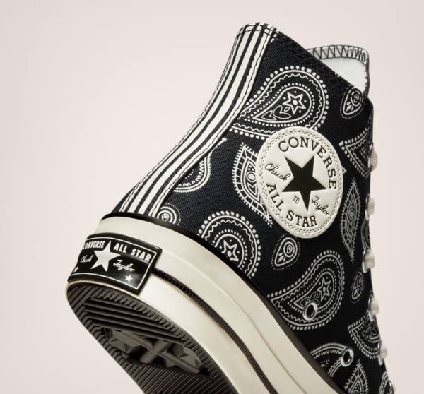 Trampki Wysokie Converse Chuck 70 Paisley Czarne | CV-985PWK