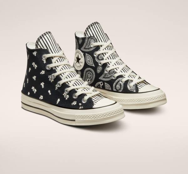 Trampki Wysokie Converse Chuck 70 Paisley Czarne | CV-985PWK