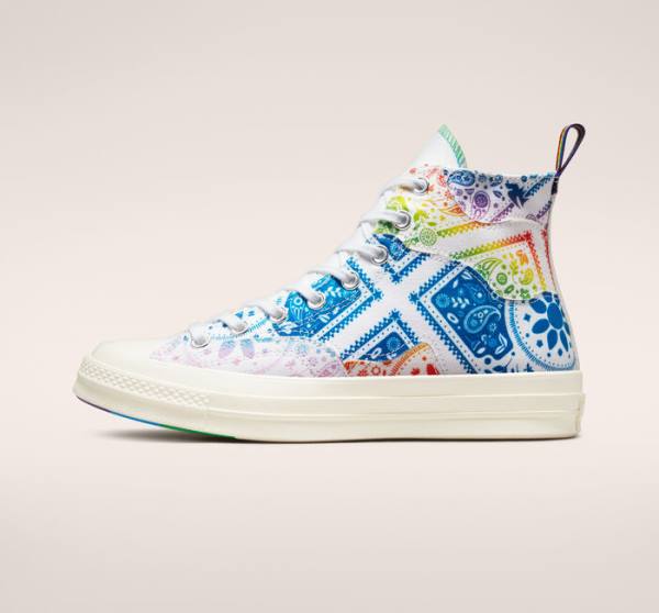 Trampki Wysokie Converse Chuck 70 Pride Białe Czerwone | CV-619KSA