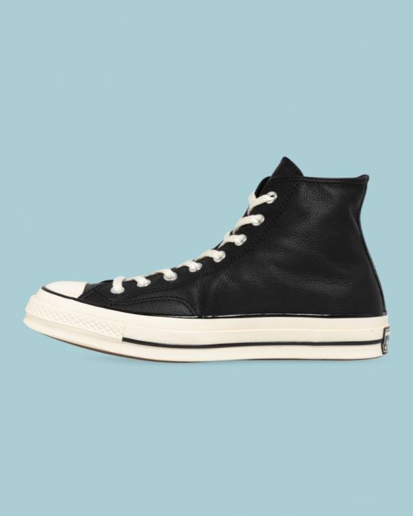 Trampki Wysokie Converse Chuck 70 Seasonal Skórzane Czarne | CV-124JXP