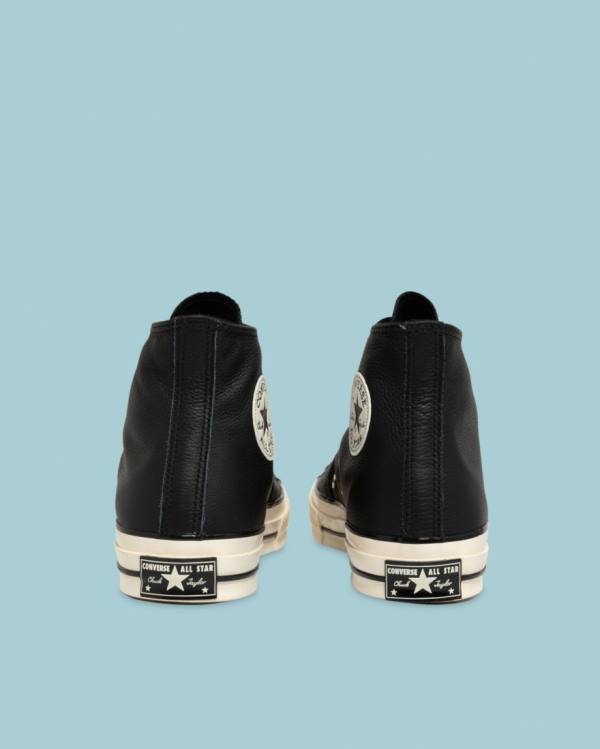 Trampki Wysokie Converse Chuck 70 Seasonal Skórzane Czarne | CV-124JXP