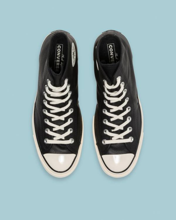 Trampki Wysokie Converse Chuck 70 Seasonal Skórzane Czarne | CV-124JXP