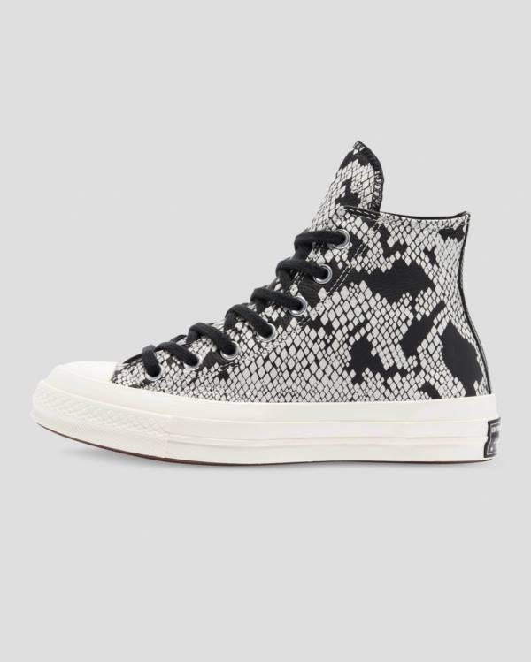 Trampki Wysokie Converse Chuck 70 Skórzane Snake Print Beżowe Czarne | CV-798XFA