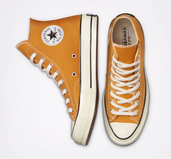 Trampki Wysokie Converse Chuck 70 Sunflower Yellow Czarne | CV-682WCO
