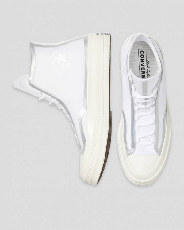 Trampki Wysokie Converse Chuck 70 Tape Seam Białe | CV-597GQL