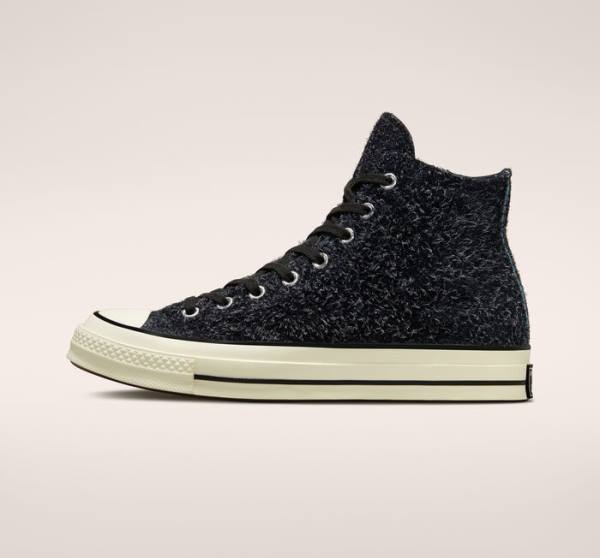 Trampki Wysokie Converse Chuck 70 Zamszowe Seasonal Color Czarne | CV-785MCL