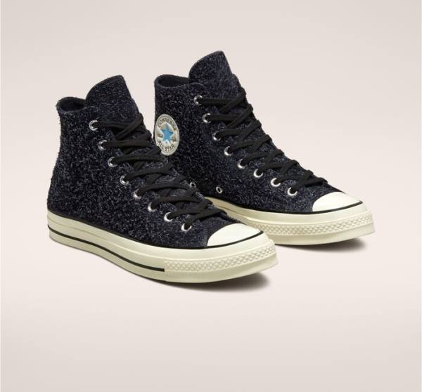 Trampki Wysokie Converse Chuck 70 Zamszowe Seasonal Color Czarne | CV-785MCL