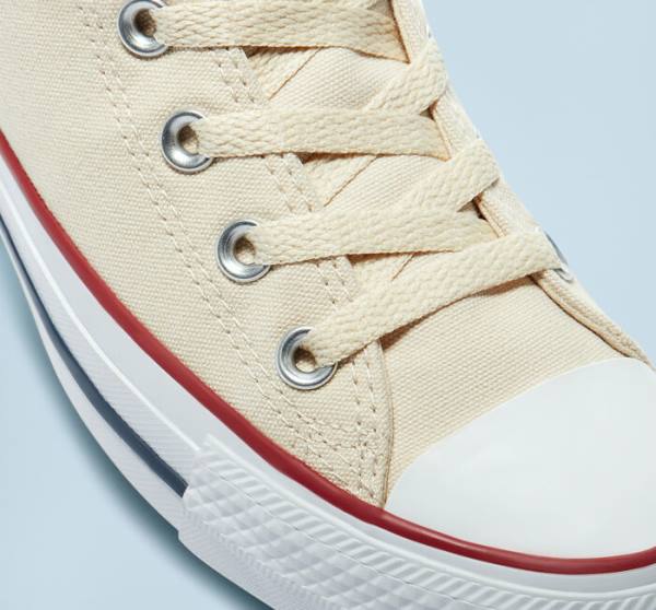 Trampki Wysokie Converse Chuck Taylor All Star Natural Ivory Beżowe Białe | CV-067AMX