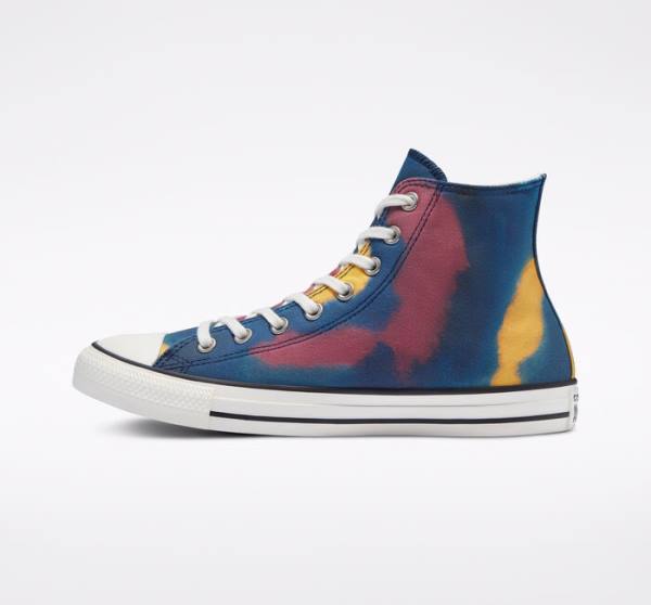 Trampki Wysokie Converse Chuck Taylor All Star Tie-Dye Niebieskie Kolorowe | CV-159HMK