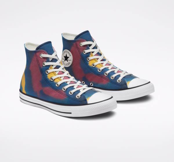 Trampki Wysokie Converse Chuck Taylor All Star Tie-Dye Niebieskie Kolorowe | CV-159HMK