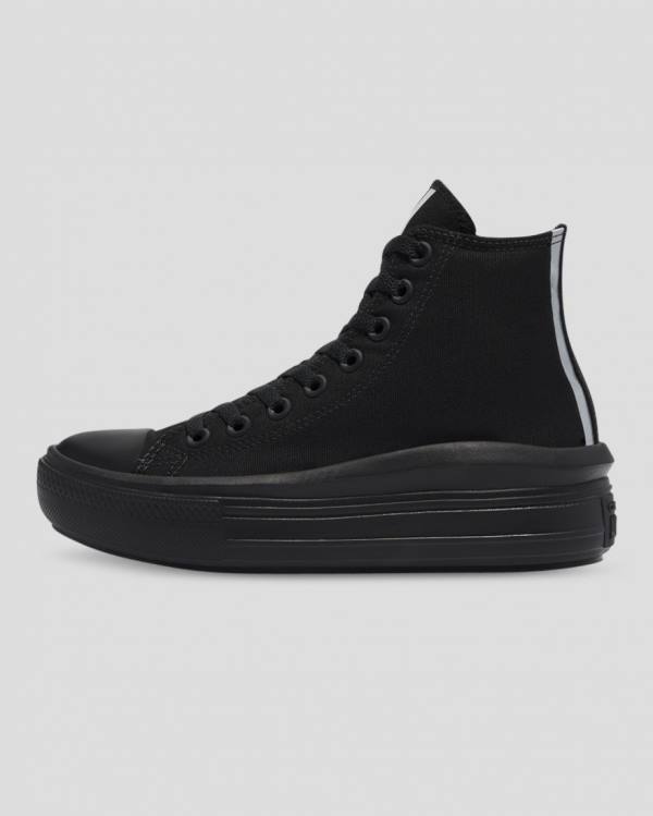 Trampki Wysokie Converse Chuck Taylor All Star Move Festival Platformie Czarne | CV-176WXB