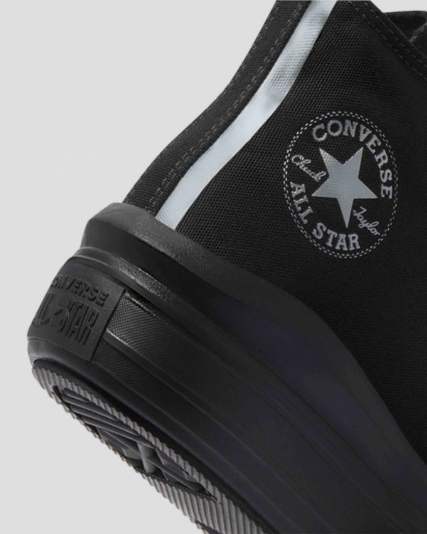 Trampki Wysokie Converse Chuck Taylor All Star Move Festival Platformie Czarne | CV-176WXB