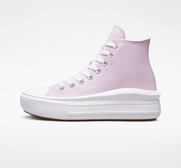 Trampki Wysokie Converse Chuck Taylor All Star Move Platformie Seasonal Color Białe Białe | CV-192GMA