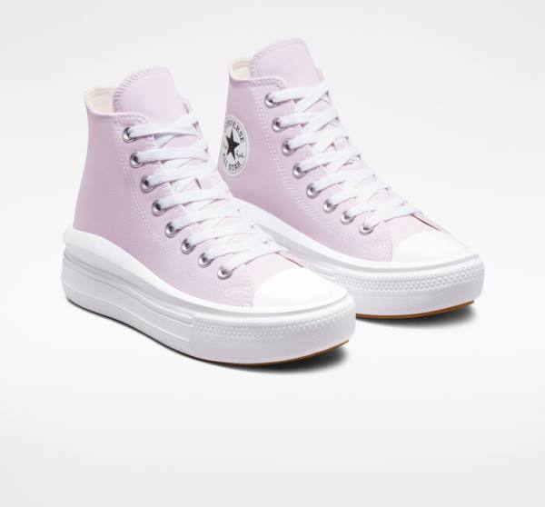 Trampki Wysokie Converse Chuck Taylor All Star Move Platformie Seasonal Color Białe Białe | CV-192GMA