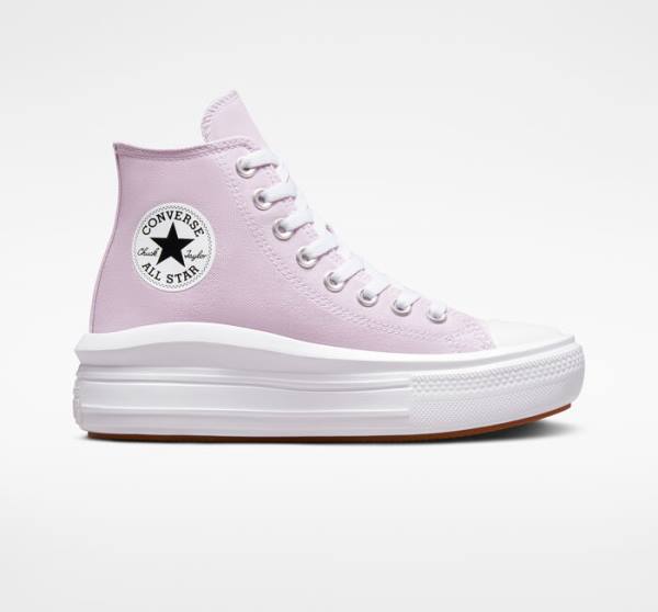 Trampki Wysokie Converse Chuck Taylor All Star Move Platformie Seasonal Color Białe Białe | CV-192GMA