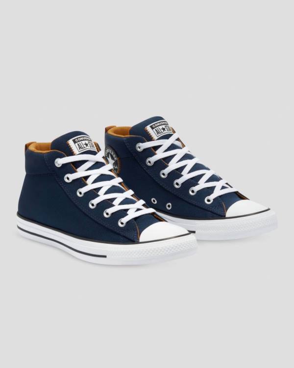 Trampki Wysokie Converse Chuck Taylor All Star Streetwear Niebieskie | CV-204WLP