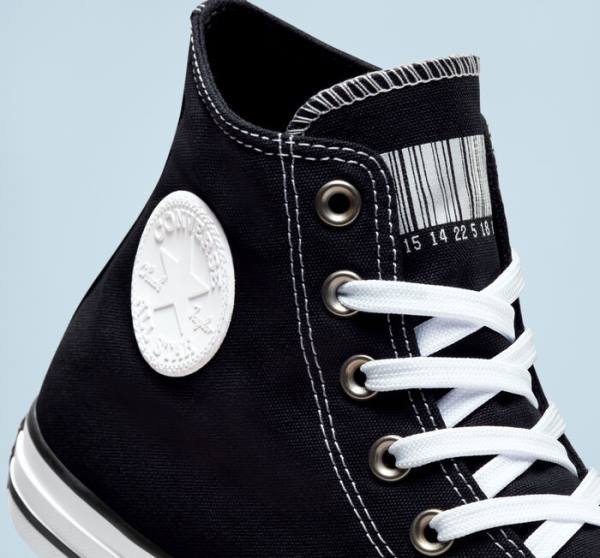 Trampki Wysokie Converse Chuck Taylor All Star Translucent Barcode Czarne Białe | CV-235TLH