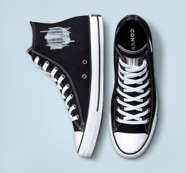 Trampki Wysokie Converse Chuck Taylor All Star Translucent Barcode Czarne Białe | CV-235TLH