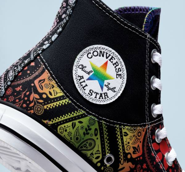 Trampki Wysokie Converse Chuck Taylor All Star Pride Czarne Czerwone | CV-297UIY