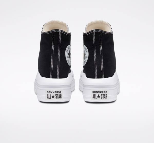 Trampki Wysokie Converse Chuck Taylor All Star Move Platformie Czarne Beżowe Białe | CV-341MCW