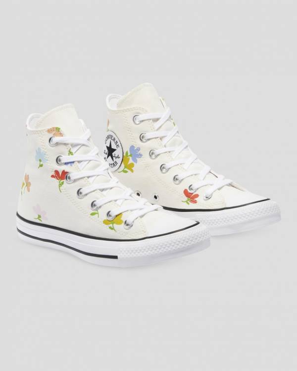 Trampki Wysokie Converse Chuck Taylor All Star Garden Party Beżowe | CV-461RXQ